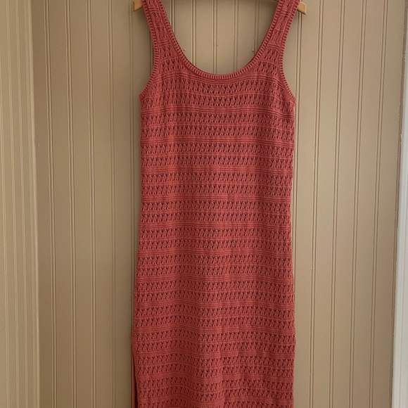Old Navy Dark Blush Crochet/Knit Long Dress Women’s Size Medium - Picture 4 of 11